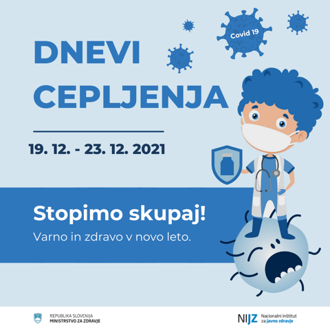 Dnevi cepljenja 19. 12. do 23. 12. 2021